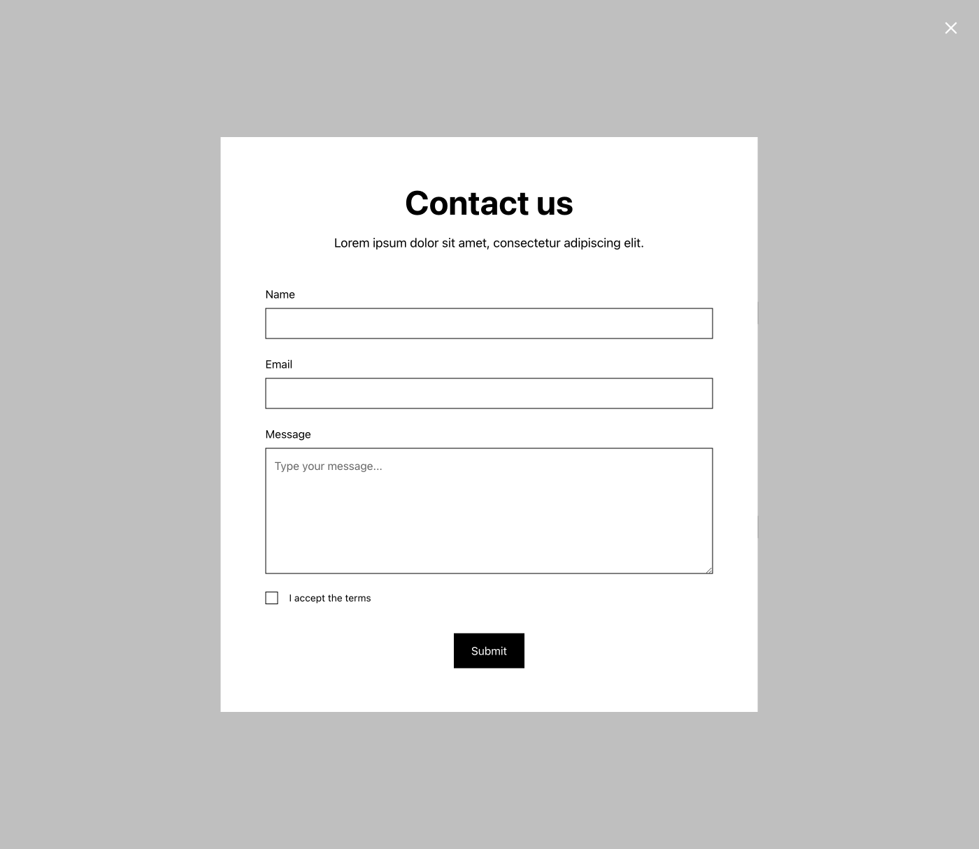 Preview of Contact Modal 1