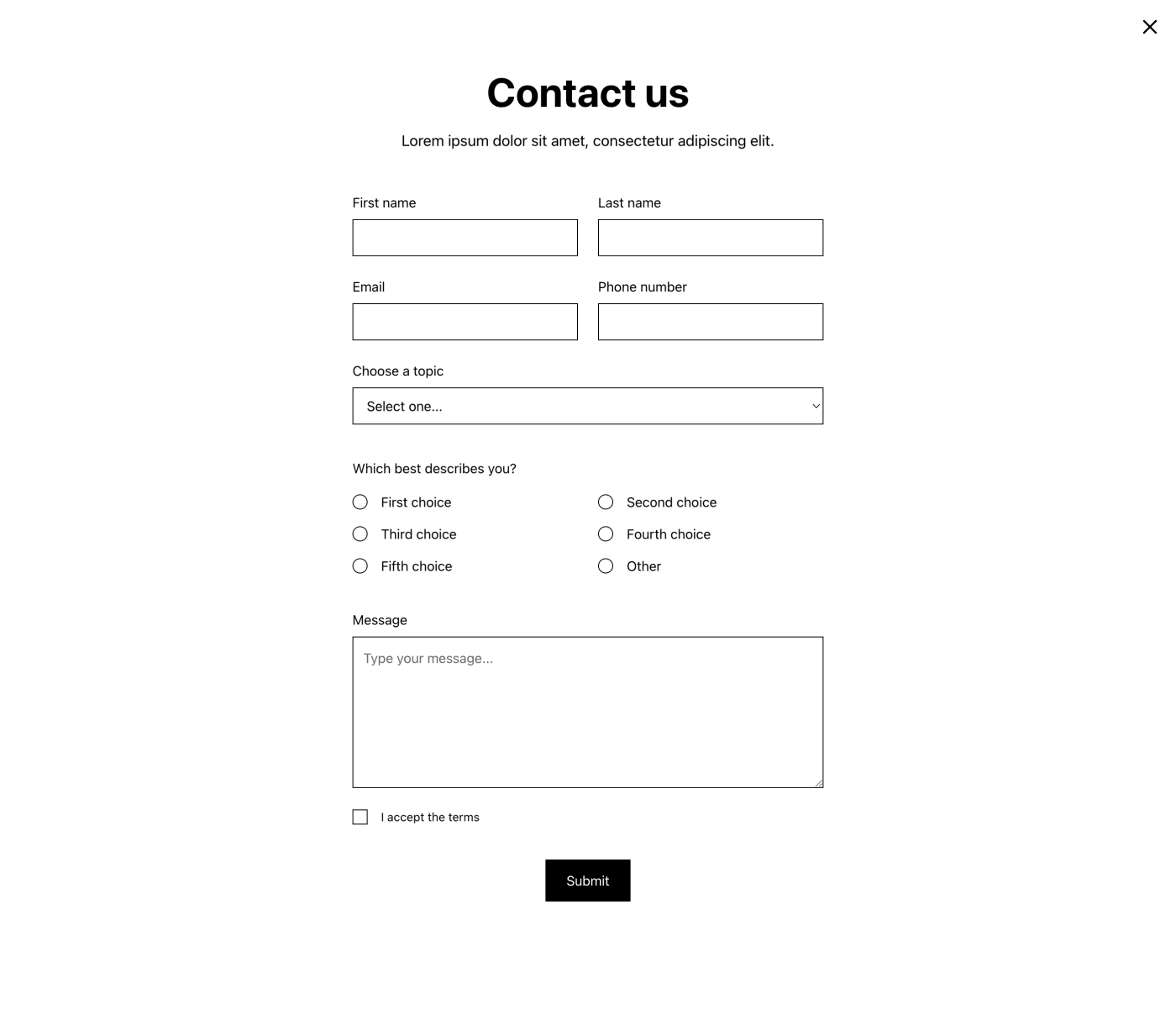 Preview of Contact Modal 6