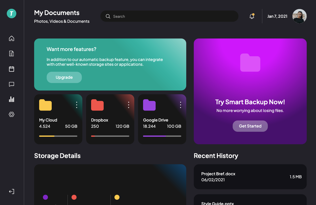 Preview of Dark Mode Dashboard