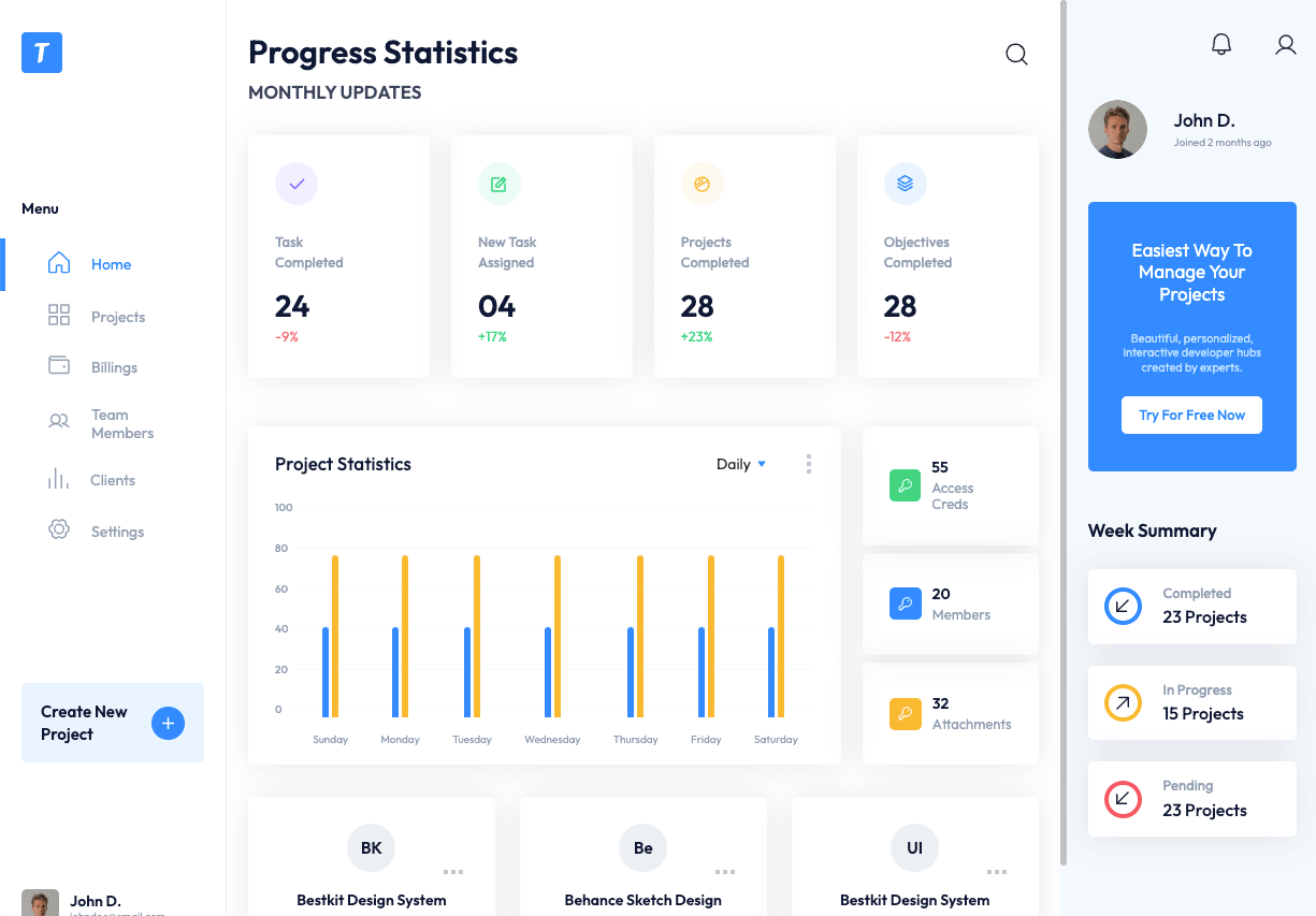 Preview of Progress Dashboard
