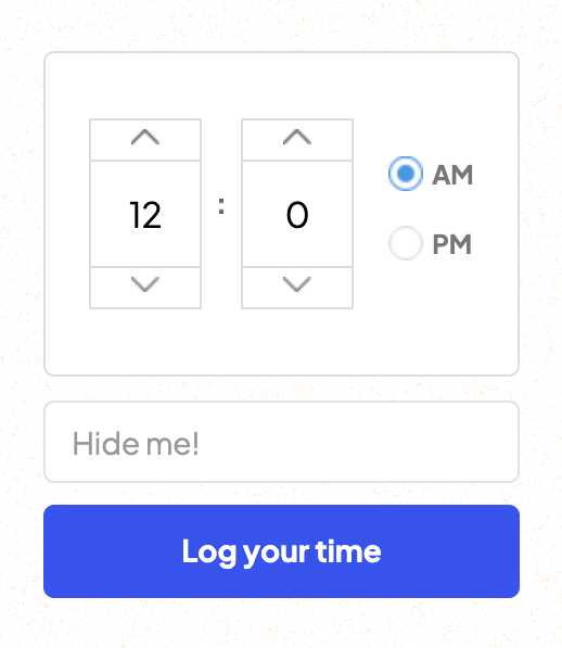 Preview of Time Picker Input