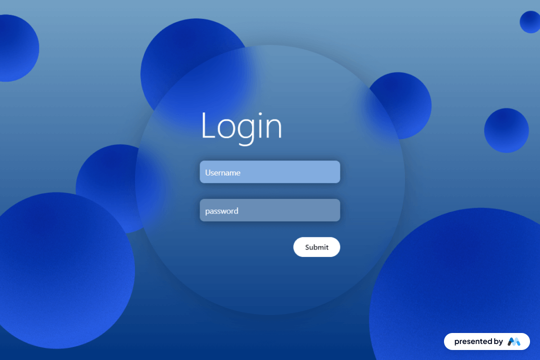 Preview of Blue Bubble Login