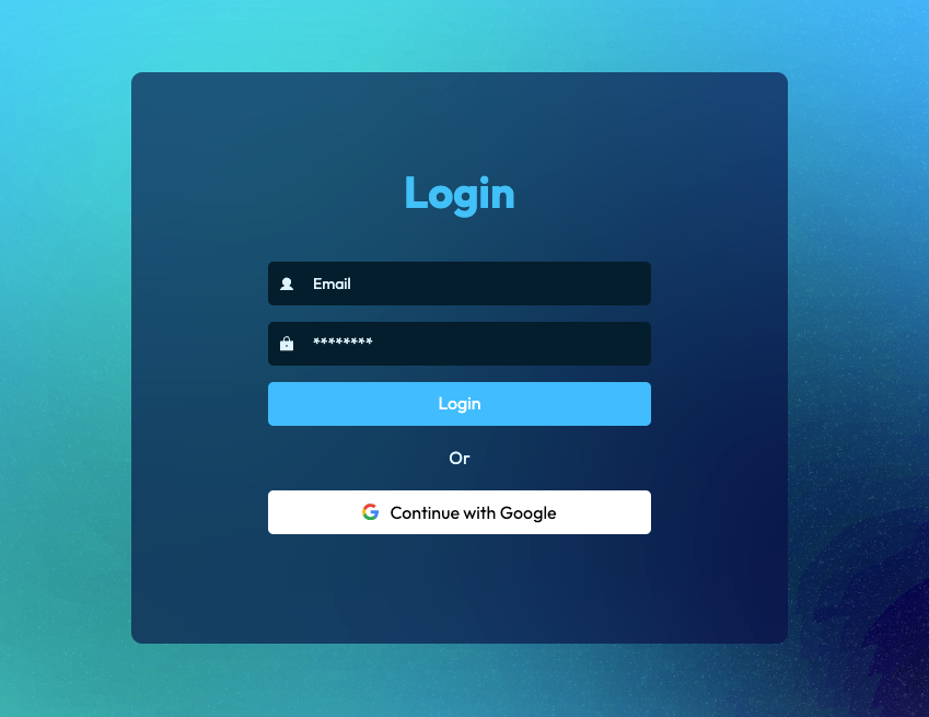 Preview of Blue Gradient Log In