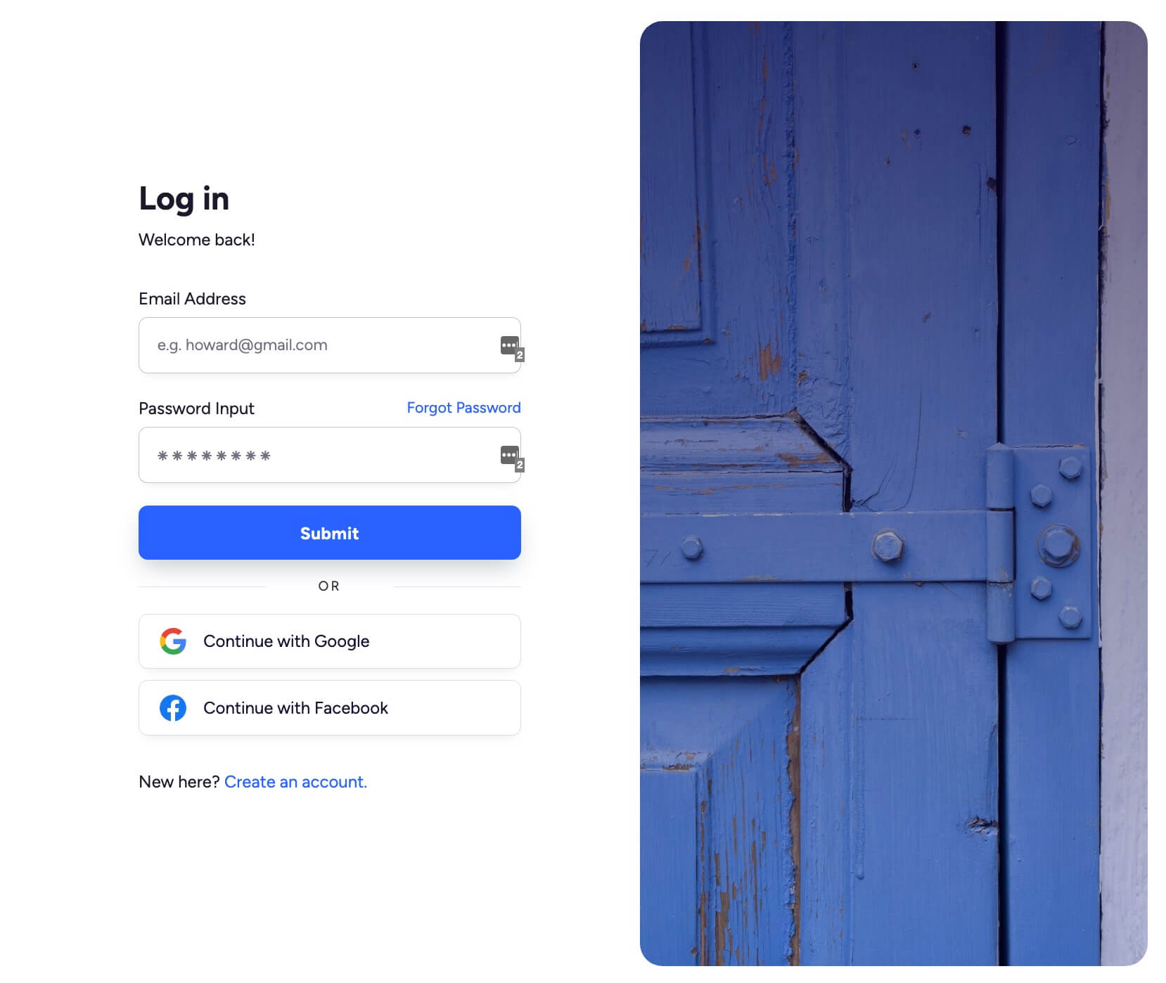 Preview of Login Form