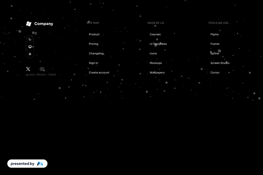 Preview of Dark Stylish Footer