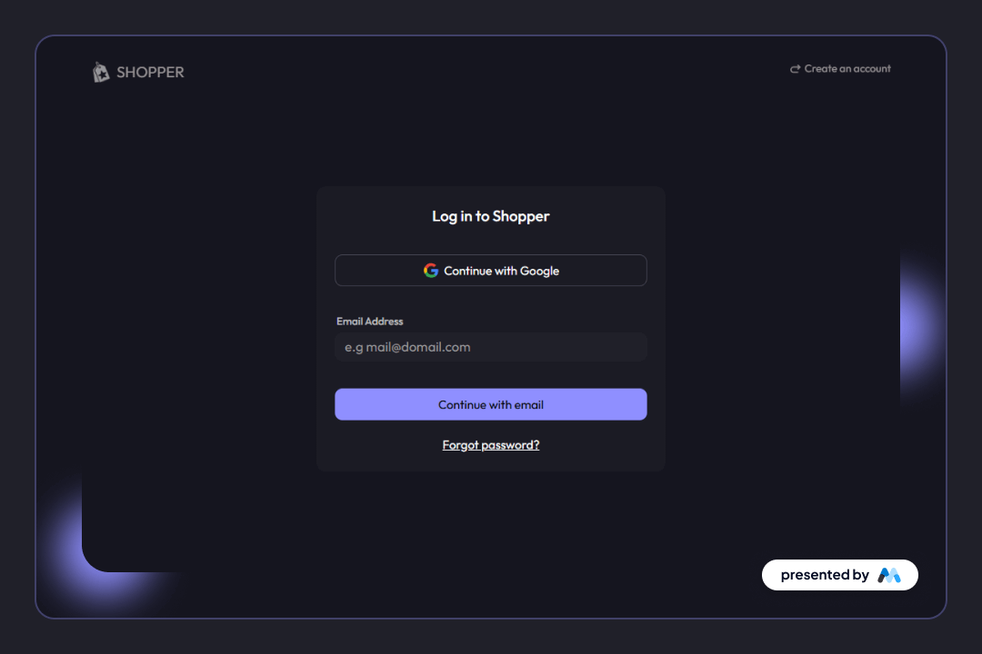 Preview of Violet Dark Login