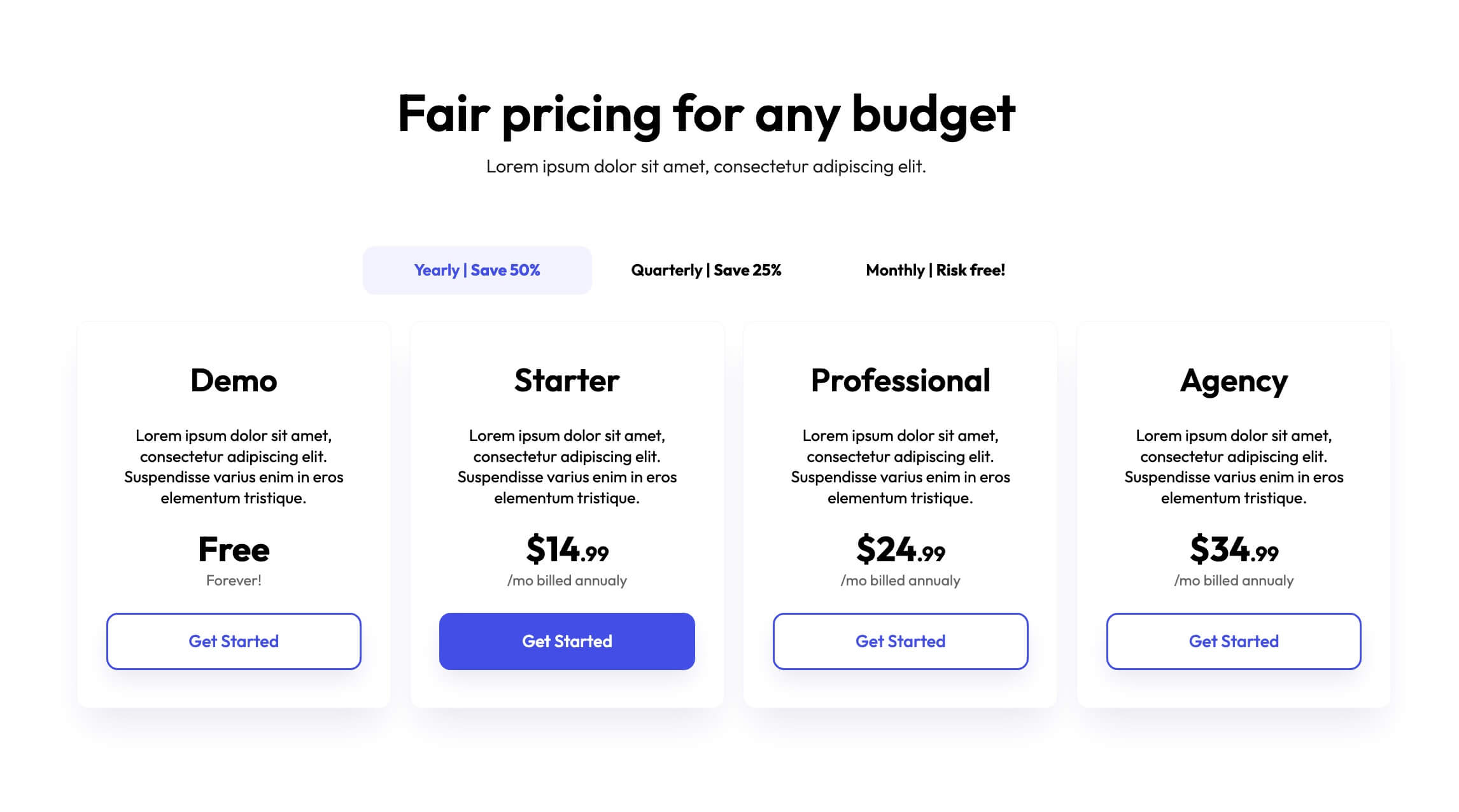 Preview of Pricing Table 2 11