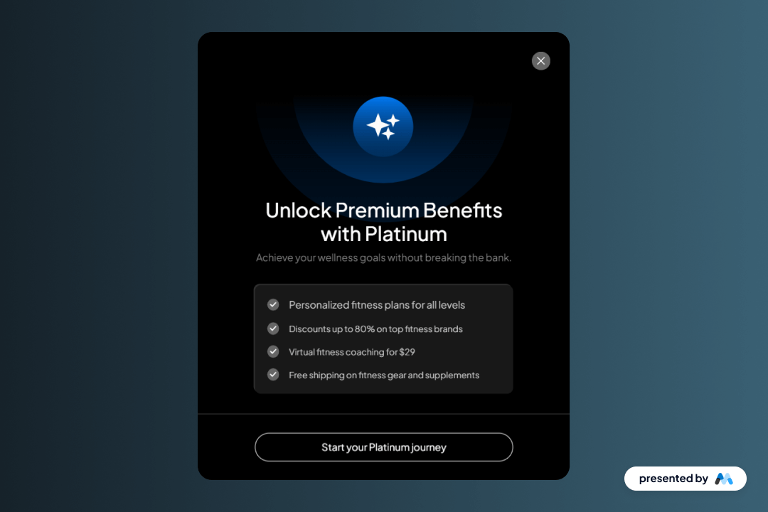 Preview of Unlock Benefits Modal