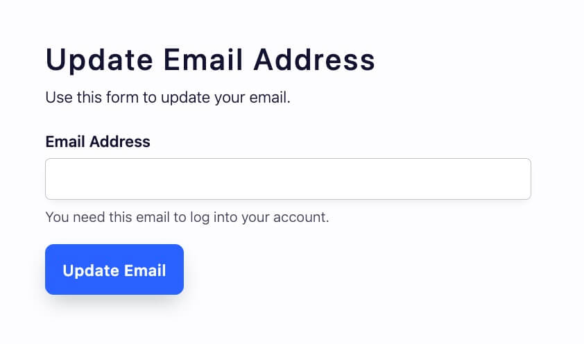 Preview of Update Email