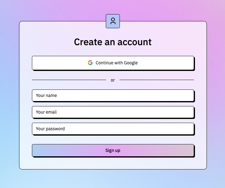 Preview of 3d Signup Form