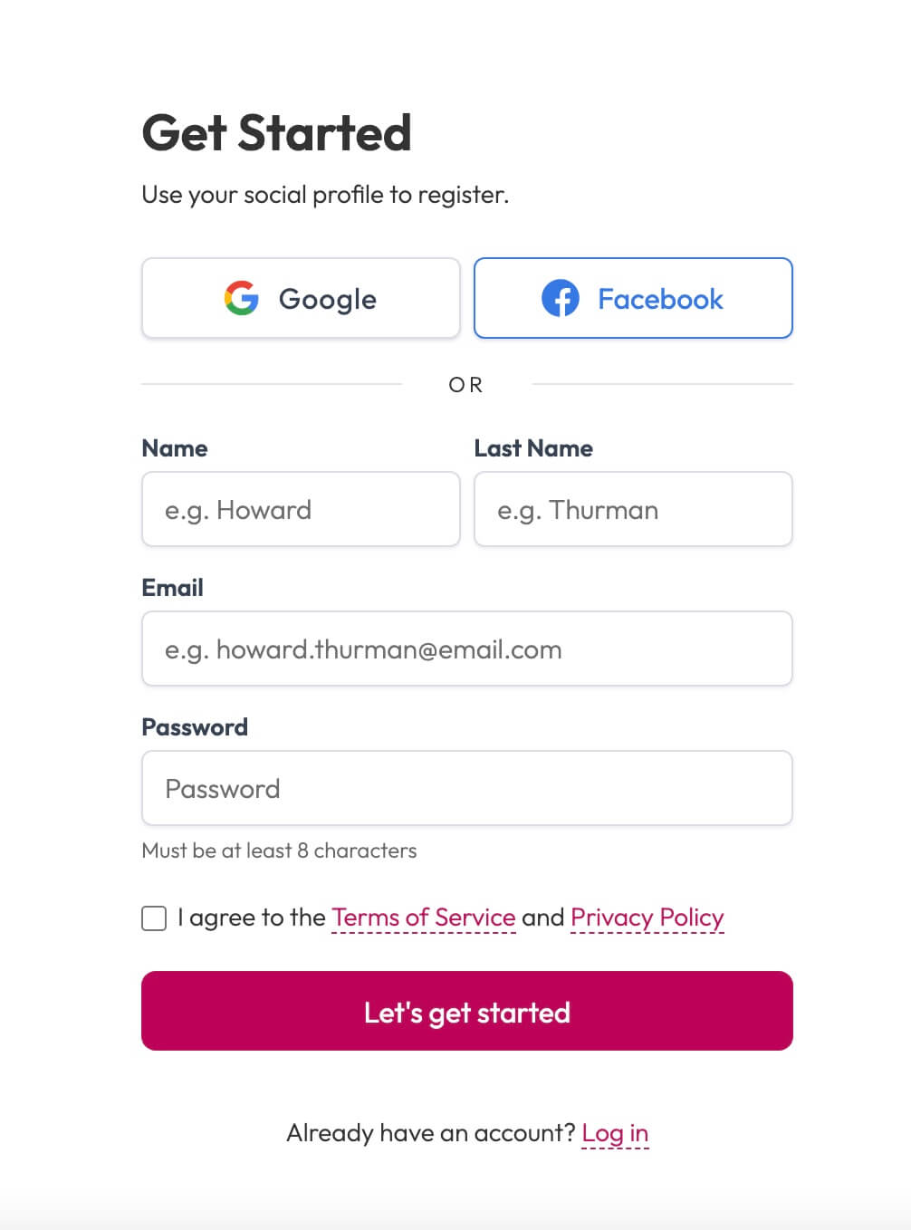 Preview of Create An Account
