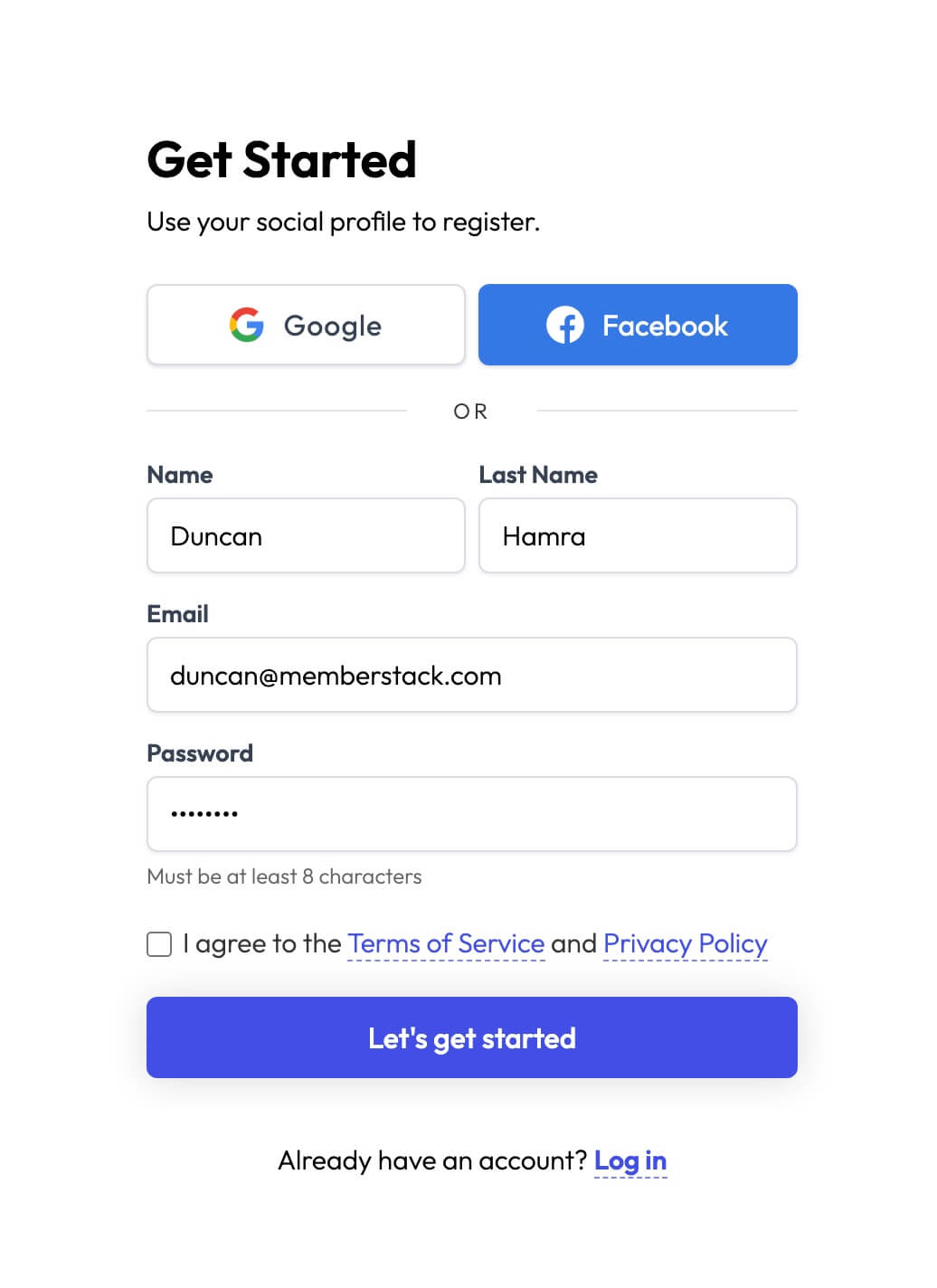 Preview of Social Login Beta