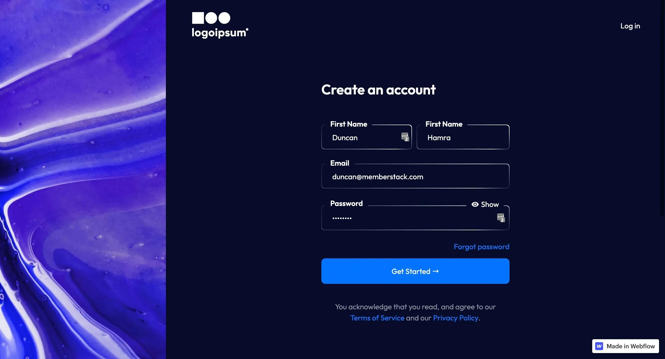 Preview of Subscription Signup