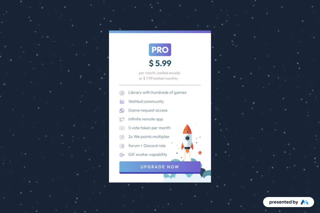 Preview of Pro Plan Card