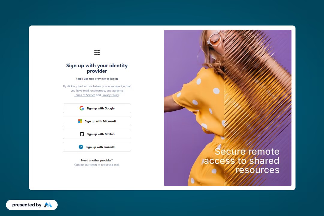 Preview of Polished Auth Options