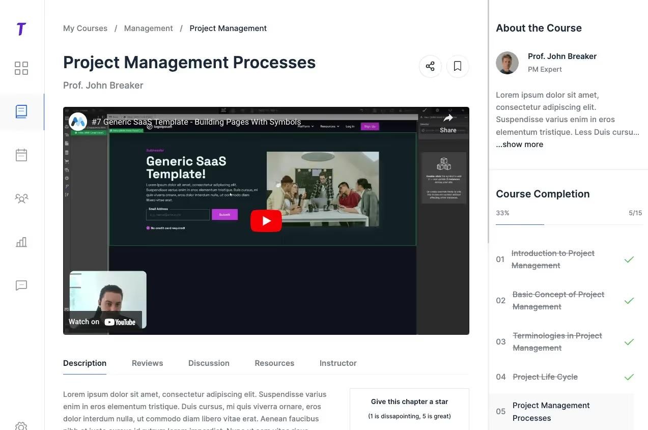 Preview of Elearning Dashboard
