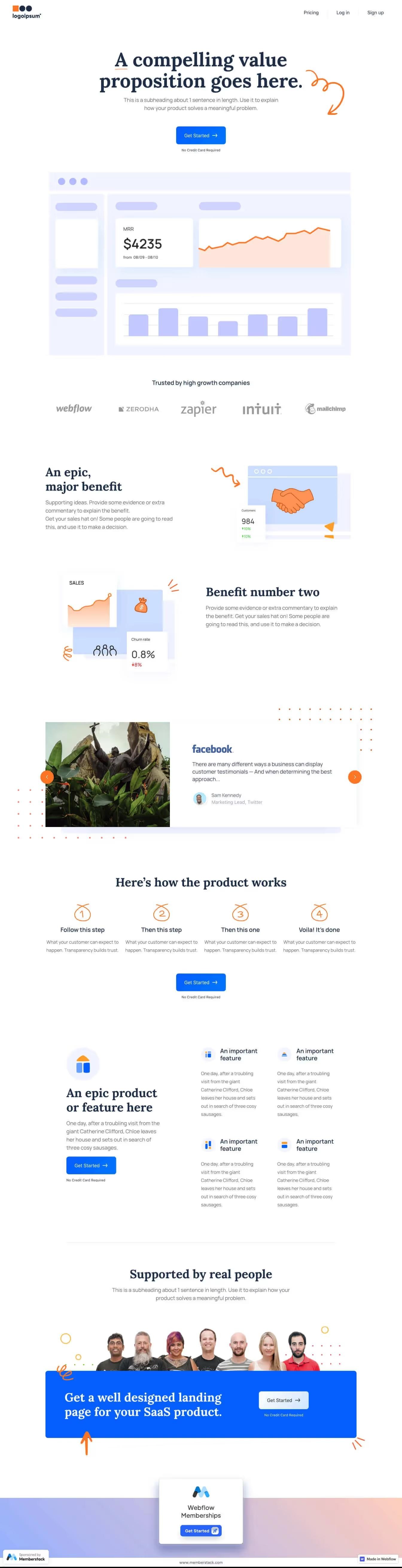 Preview of Saas Landing Page