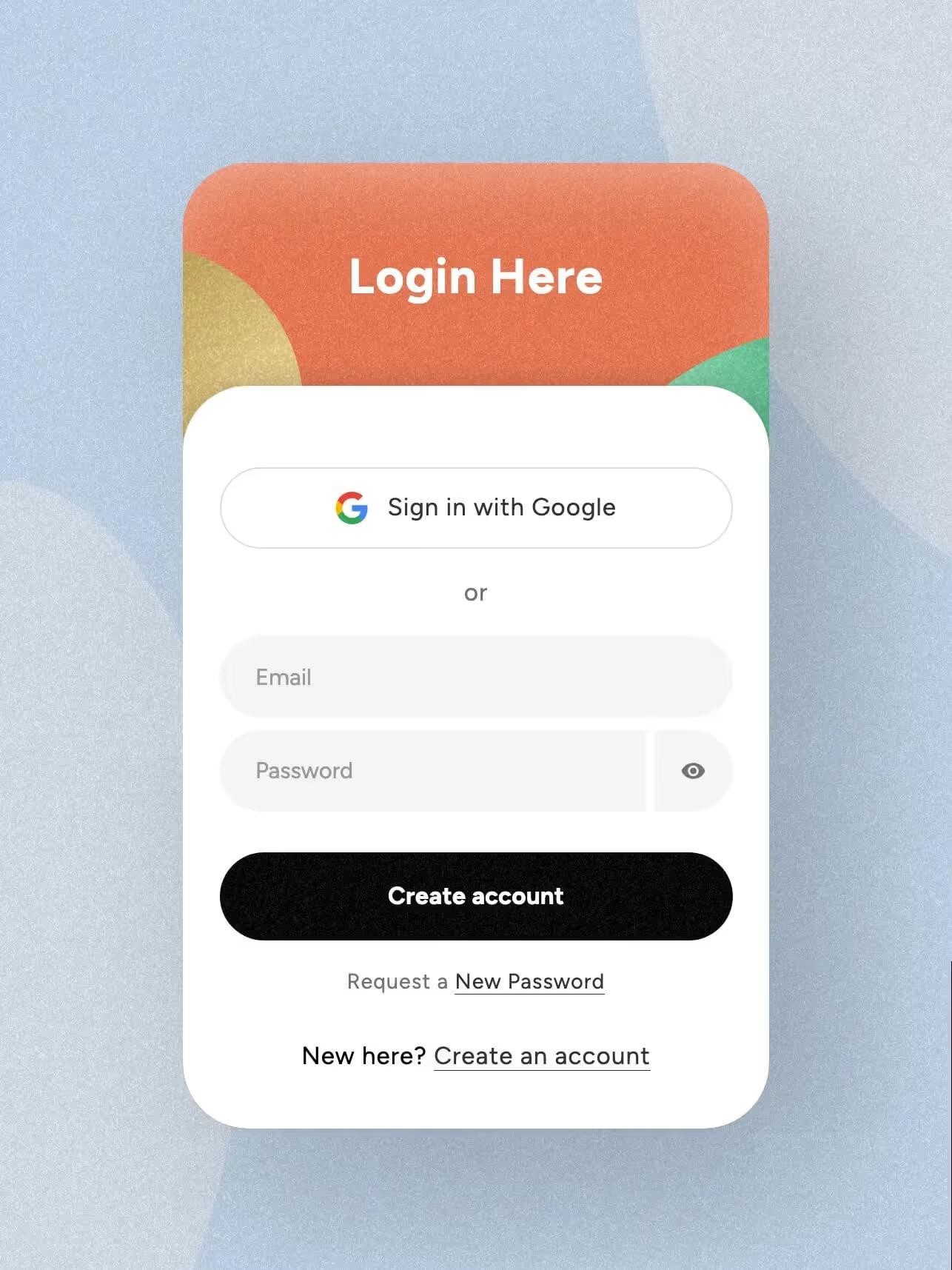 Preview of Mobile First Login