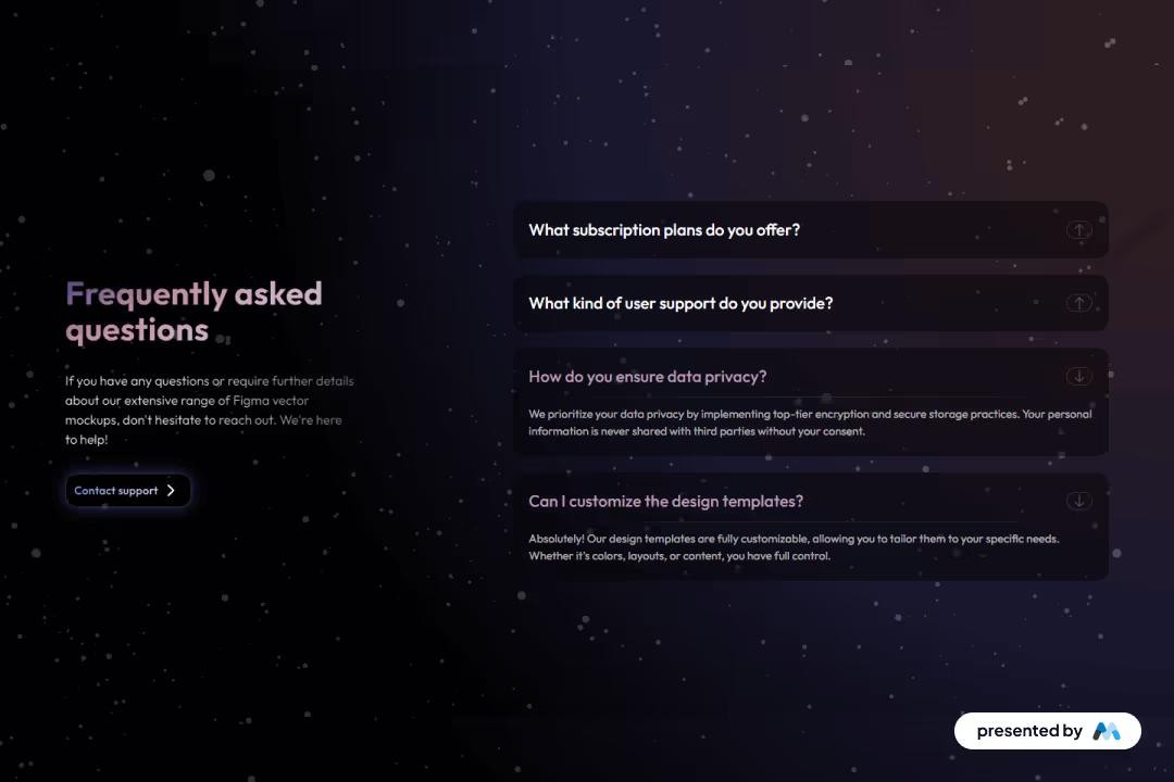 Preview of Stunning Gradient Faq
