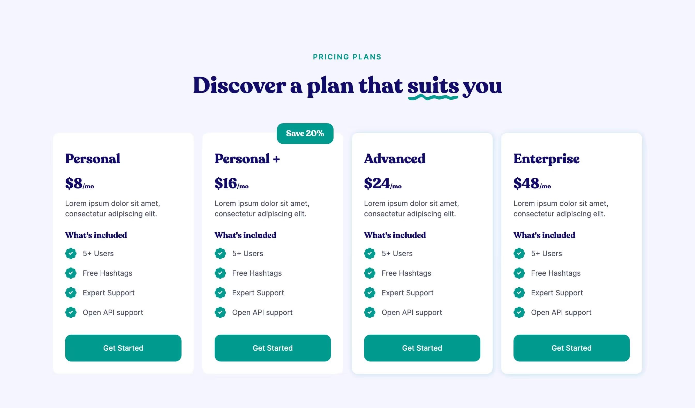 Preview of Green Pricing Table
