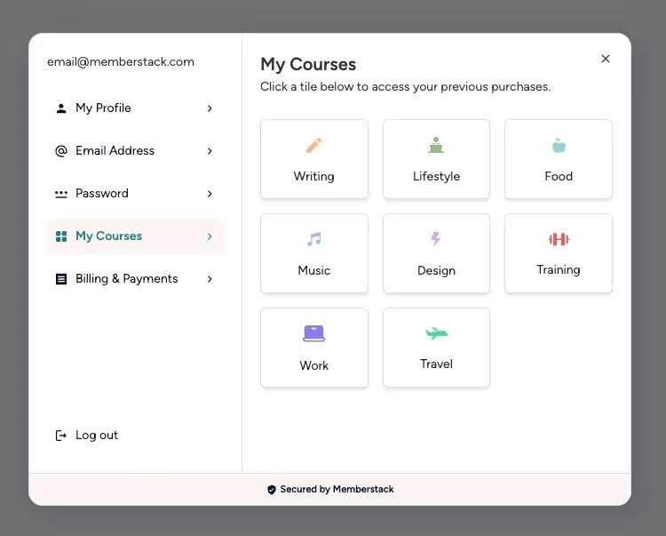 Preview of Profile Modal