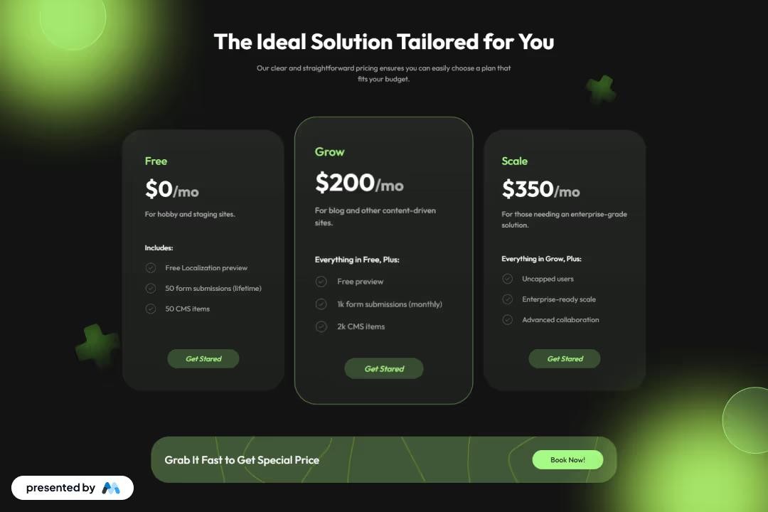 Preview of Vibrant Green Pricing