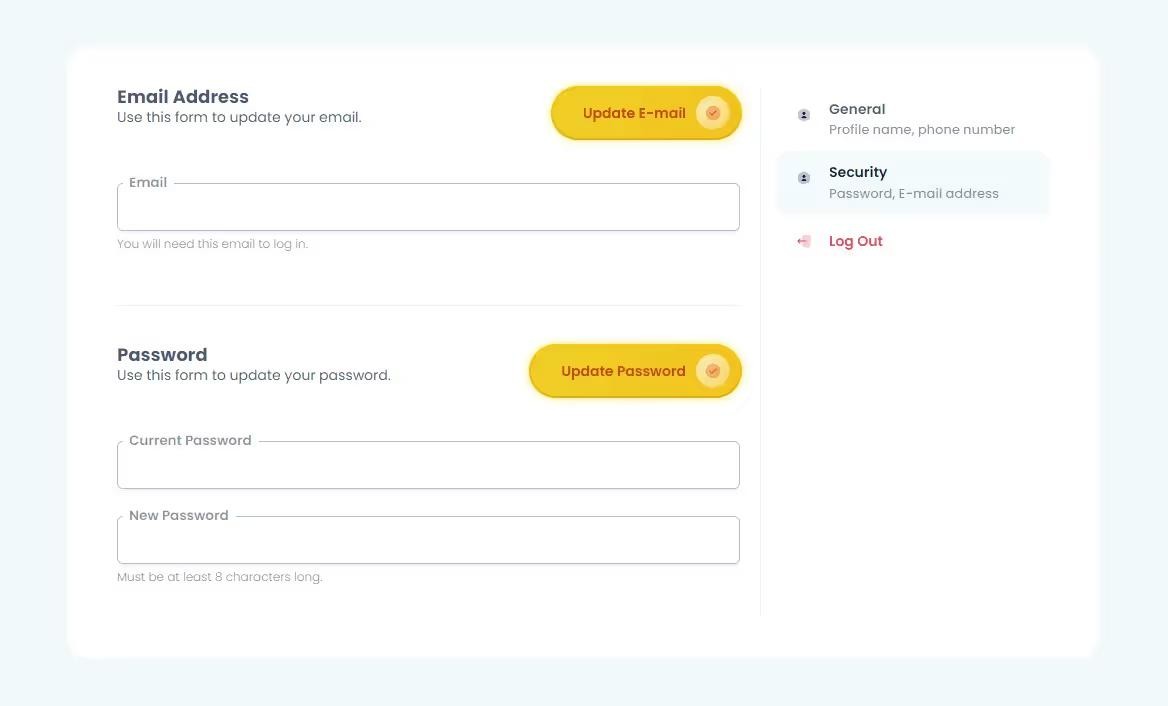 Preview of Yellow Profile Form