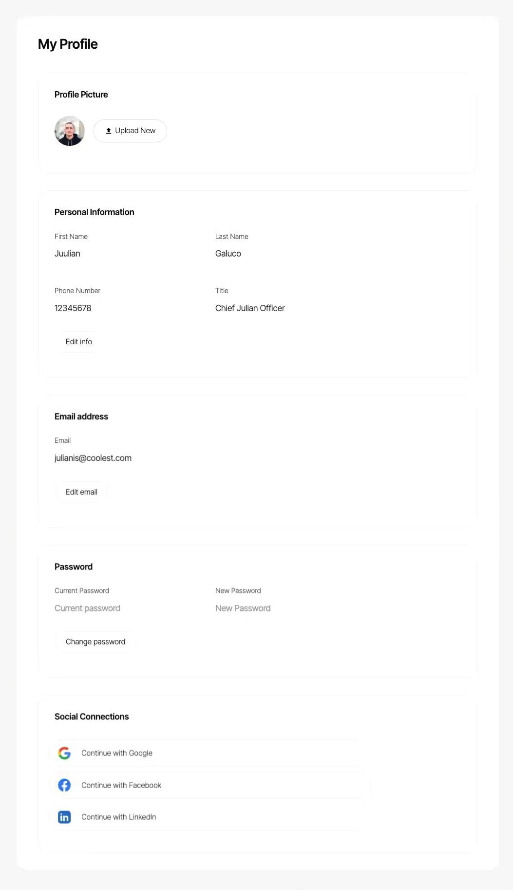 Preview of Edit Profile Seamless