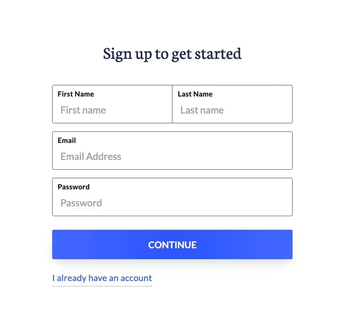 Preview of Sign Up 1