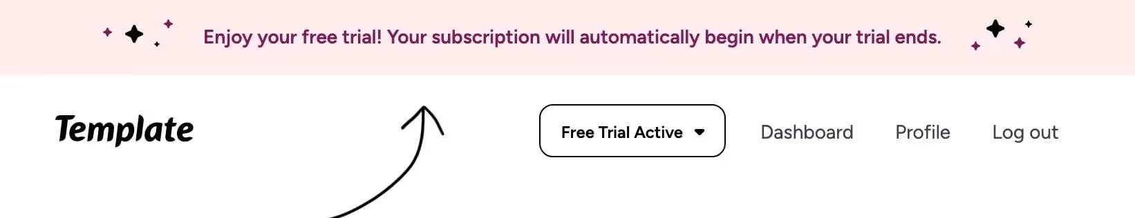 Preview of Free Trial Banner