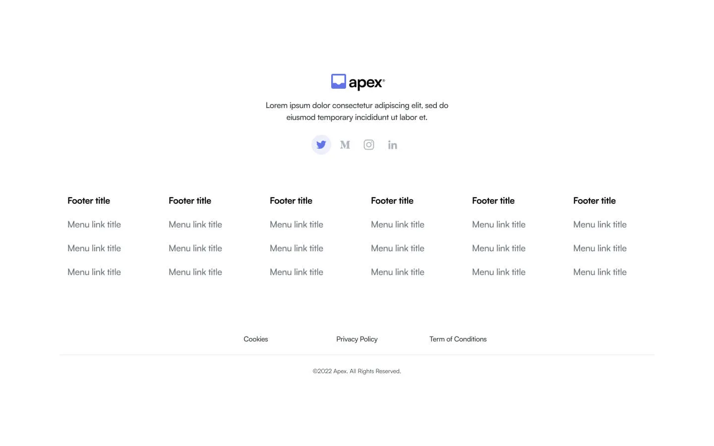 Preview of Apex Footer 03