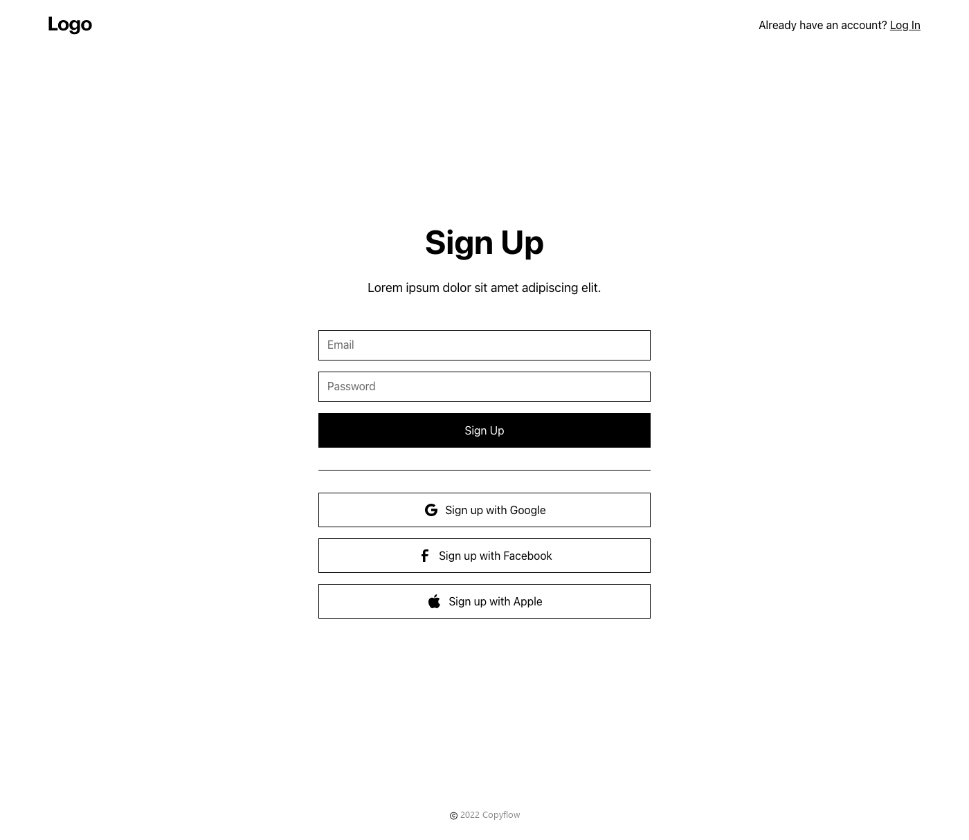 Preview of Sign Up 2