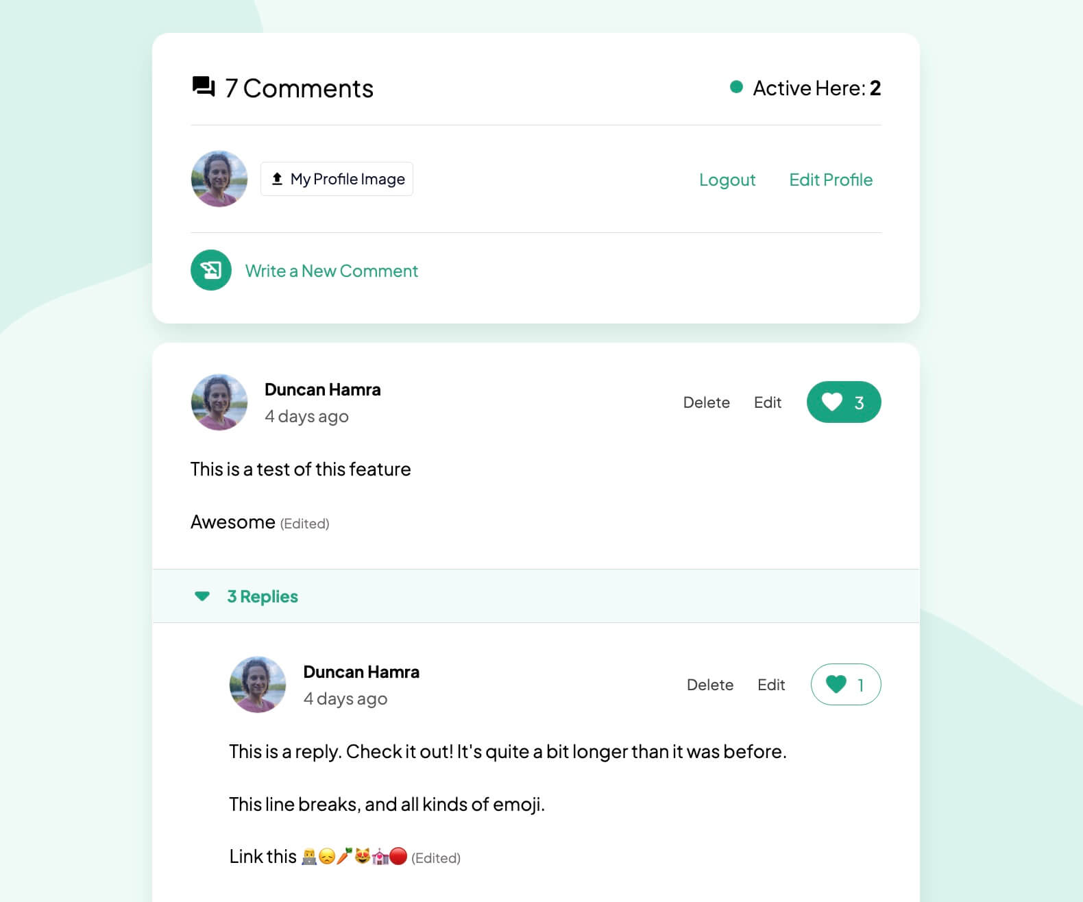 Preview of Commenting Ui