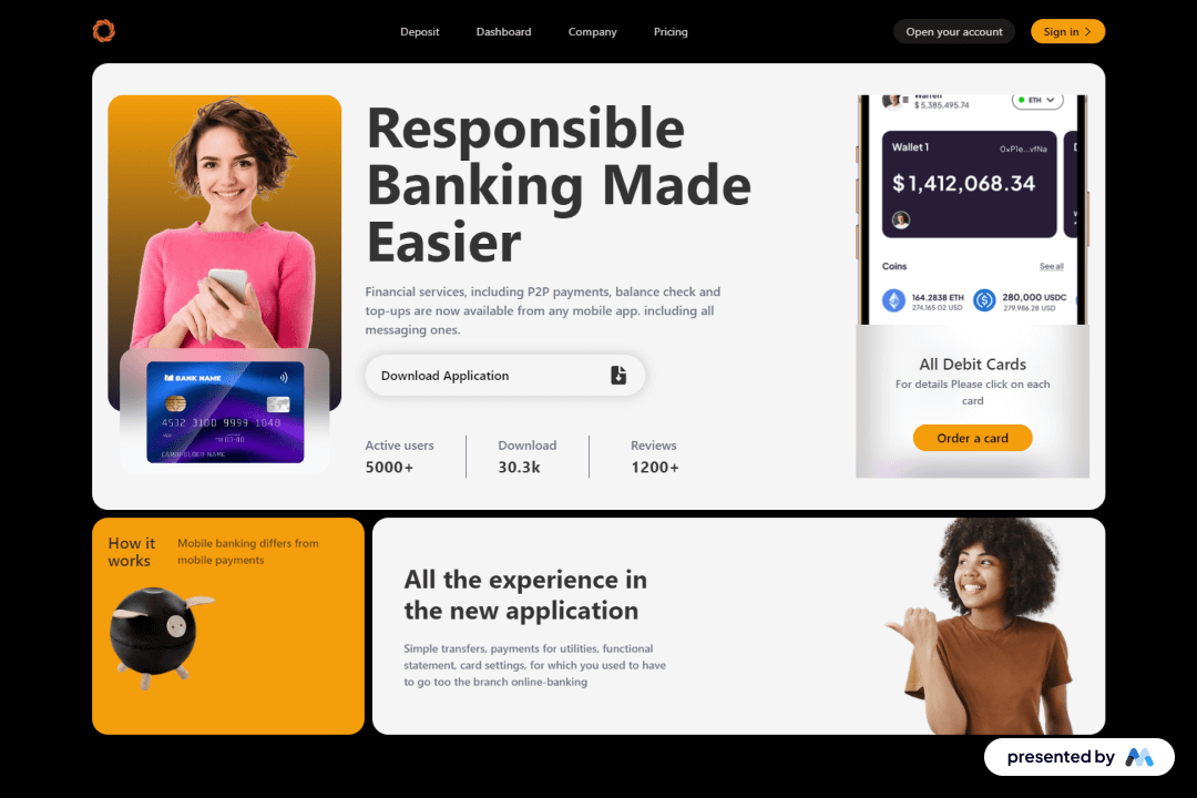 Preview of Quickbank Dashboard