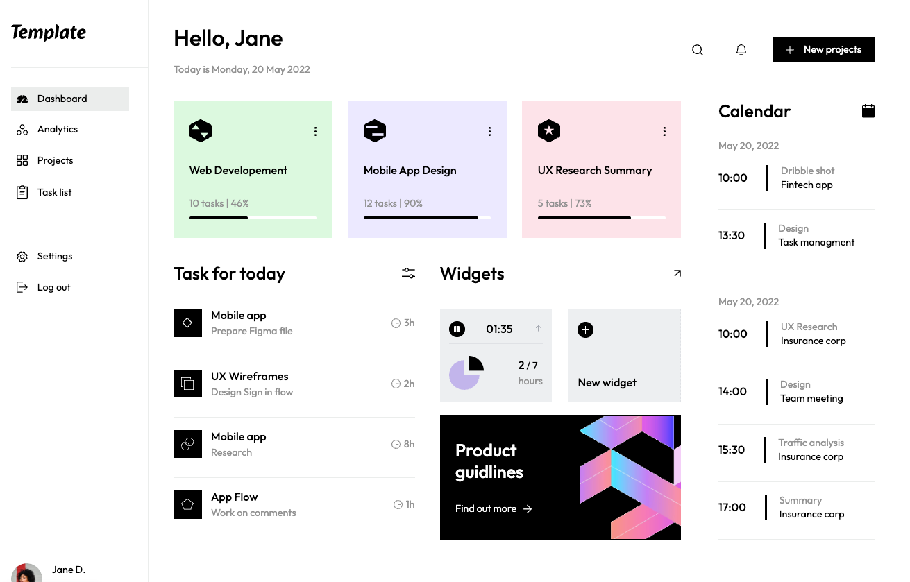 Preview of Responsive Dashboard