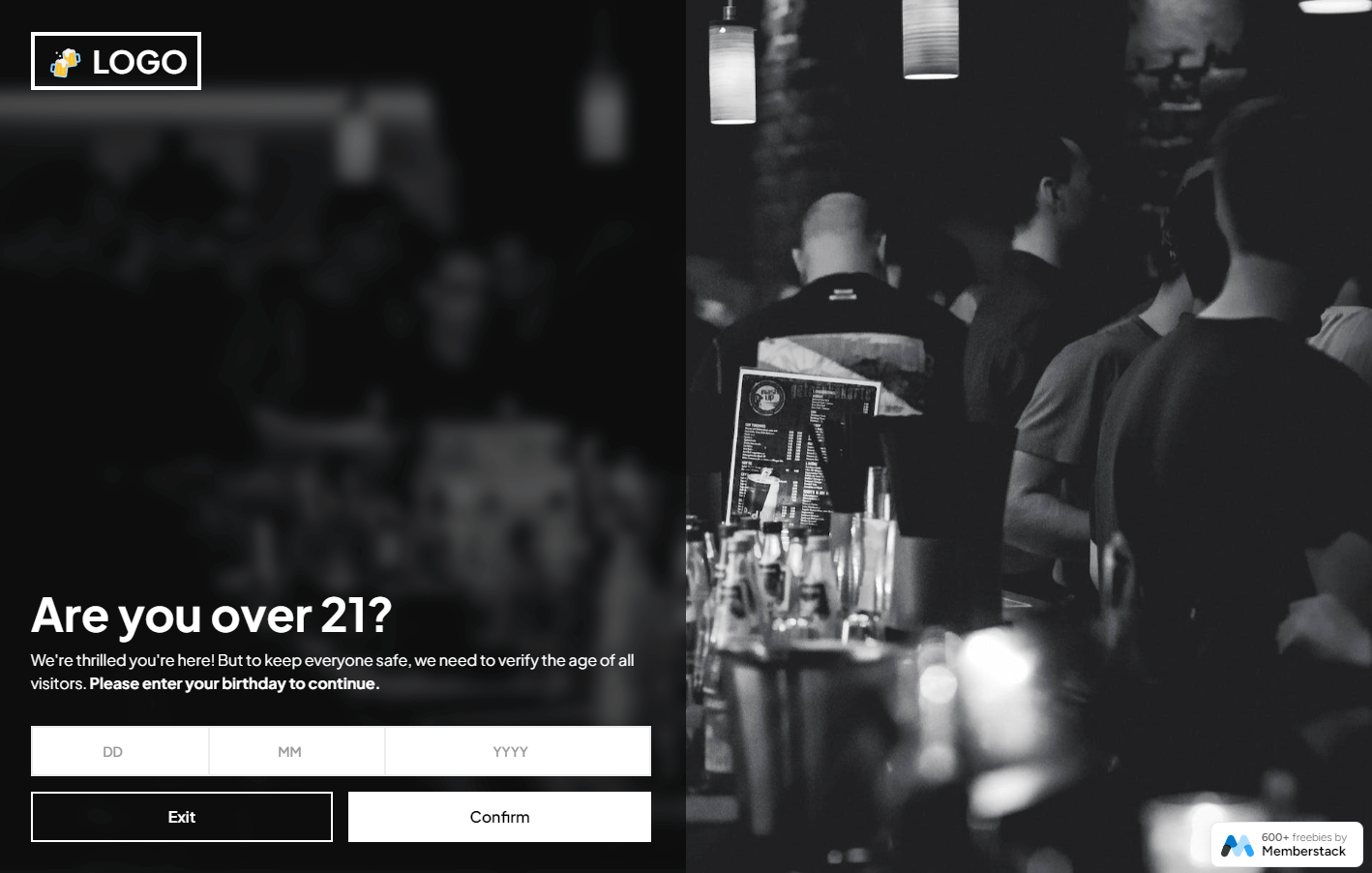 Preview of Age Gate Popup