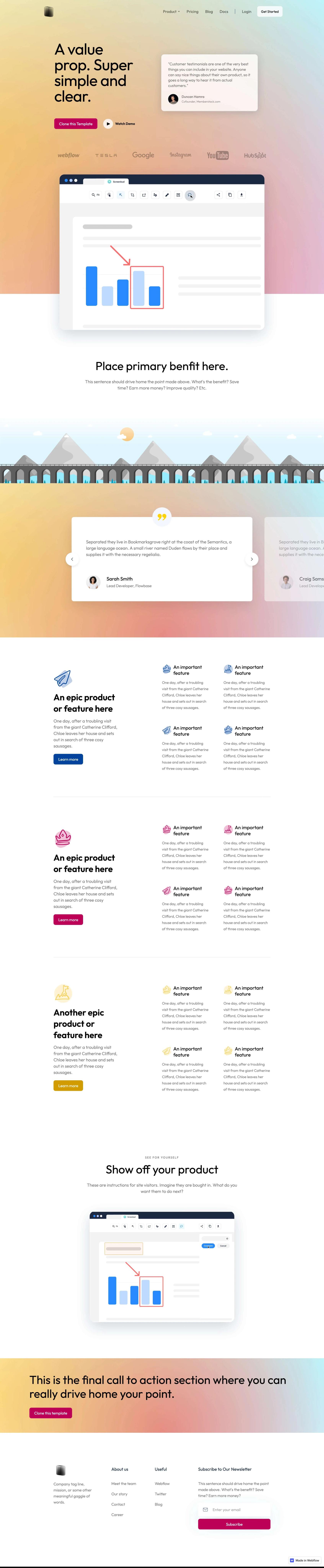 Preview of Gradient Landing Page