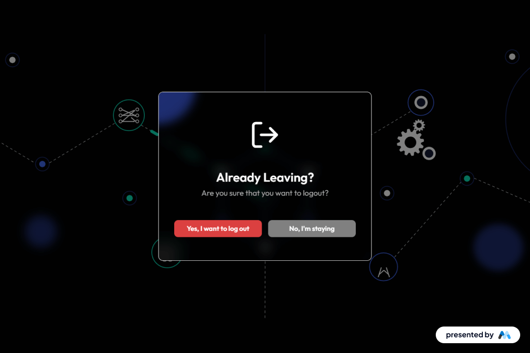 Preview of Log Out Alert