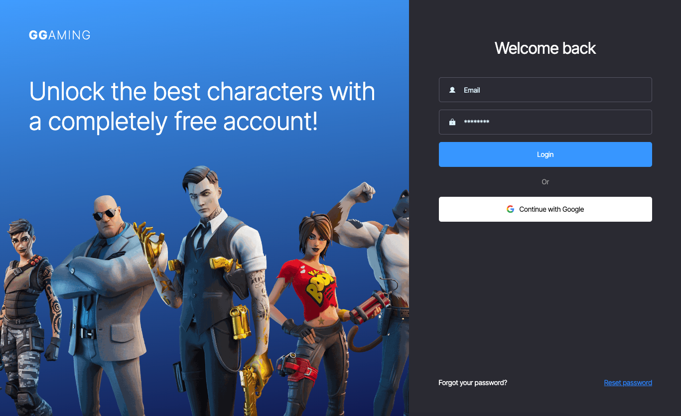 Preview of Gaming Themed Log In