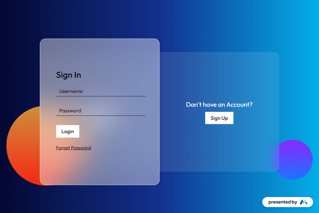 Preview of Gradient Tab Login