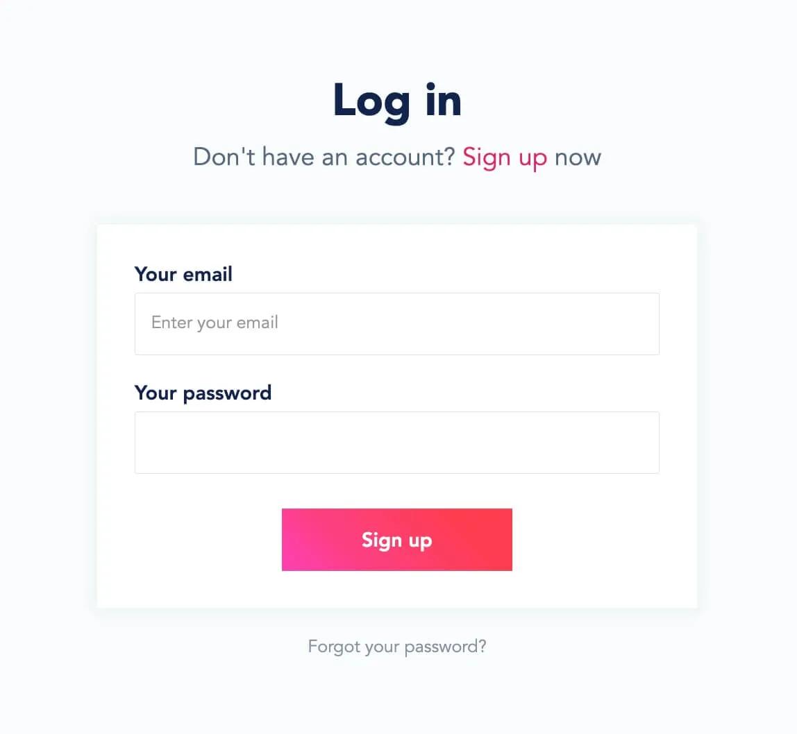 Preview of Login Card