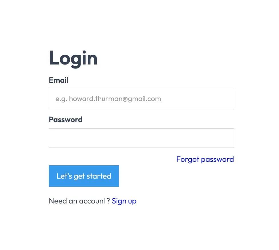 Preview of Unstyled Login