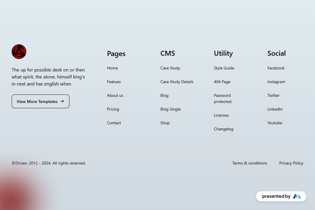 Preview of Pure Light Footer