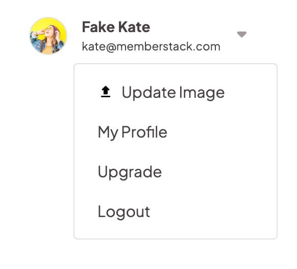 Preview of Profile Dropdown