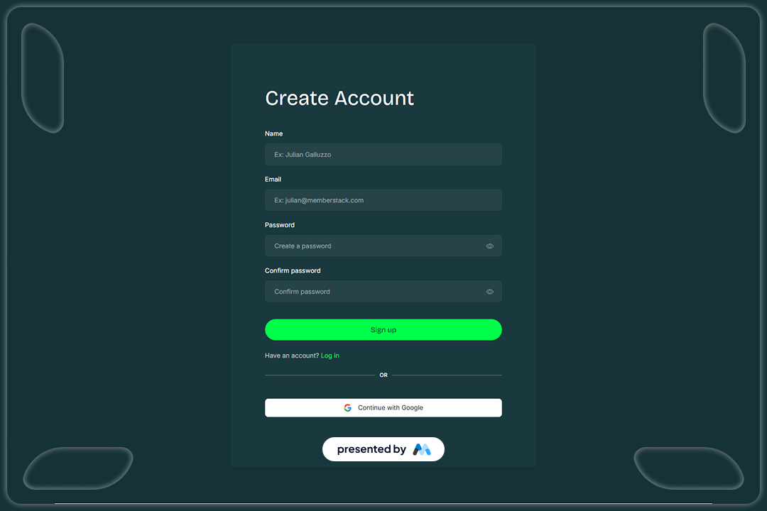 Preview of Invest Ui Signup