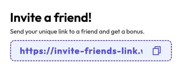 Preview of Referral Link Box