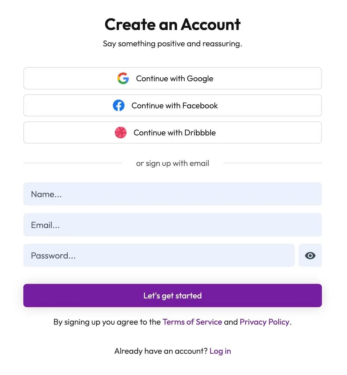 Preview of Downloads Signup Form