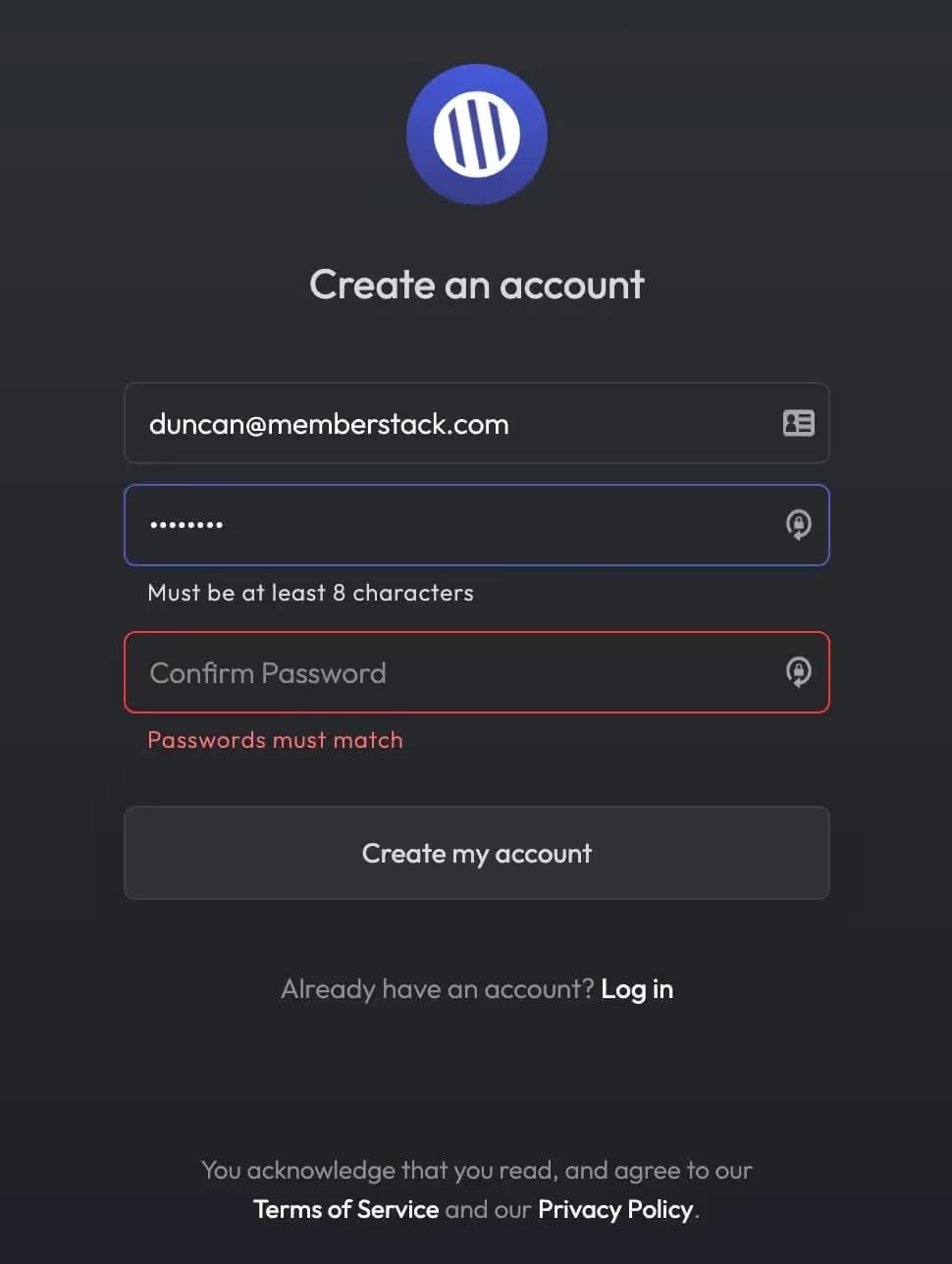 Preview of Confirm Password
