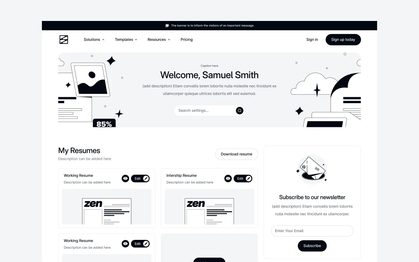 Zen Dashboard 03