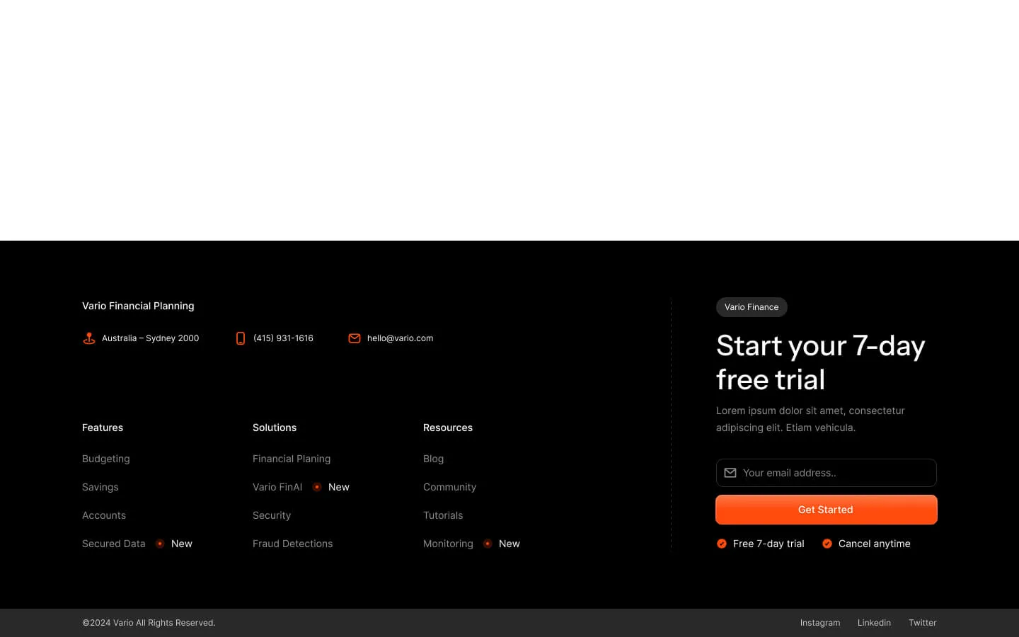 Preview of Vario Footer 03
